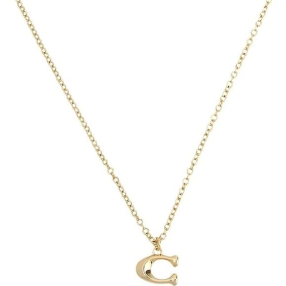 COACH Signature C Charm Necklace NWT - Picture 1 of 4